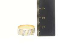 14K Yellow Gold 0.56 Ctw Old European Cut Diamond Band Ring