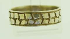 Sterling Silver Rock Texture Band Ring