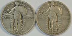 1928 & 1930 Standing Liberty Quarters in choice XF