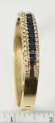 Stunning Sapphire and Diamond 14K Bangle