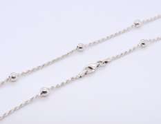 925 Sterling Silver Ball Rope Chain Necklace