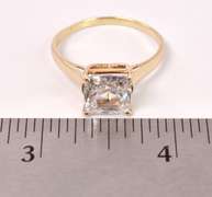 Sparkling CZ Ring in Yellow Gold