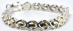 Sterling Silver Bracelet With Vermeil Accents