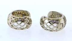 Sterling Silver Crystal Pave Small Huggies Earrings