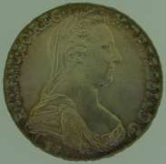 1780 Austria Silver R. Imp. Hu. Bo. Reg. M Theresa Silver Coin