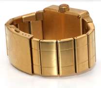 Nixon Quatro Checker Dial Gold Ion-Plated Unisex Watch