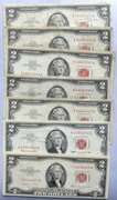 7 $2 Red Seal US Notes Including A Star