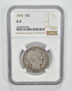 G4 1915 Barber Half Dollar - Graded NGC