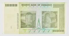 2008 Zimbabwe 10 Trillion Dollars Note Error