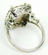 Fancy Sterling Opal & Gemstones Ring, Size 7