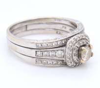 Majestic White Gold Round Brilliant Cut Diamond Halo Ring