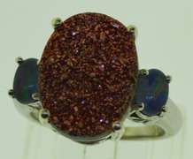 Sterling Silver Pink Sandstone Ring