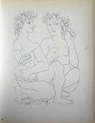 PABLO PICASSO, NUDE AND THE TAMBOURINE PLAYER
