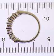 Sterling Silver Half Way Diamond Band