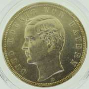 1913-D Munich Bavaria Germany 5 Mark PCGS AU58
