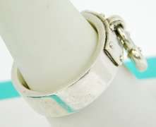Tiffany & Co. Sterling Padlock Heart Ring with Box, 8