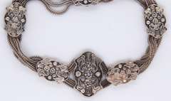 Vintage Sterling Silver Signed Multi Strand Bracelet