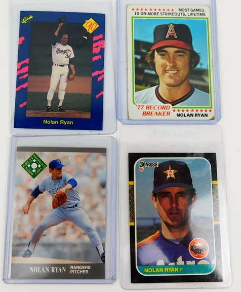 4 Nolan Ryan Baseball Cards