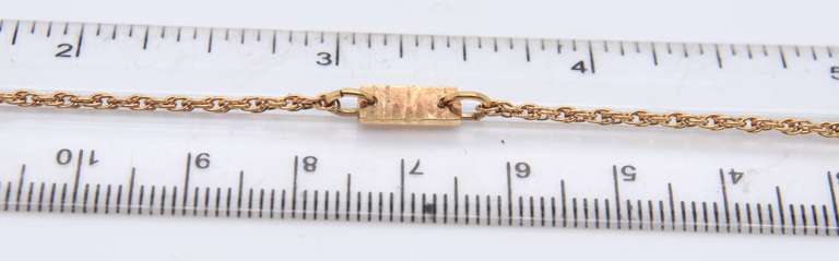 Gold Plated TDM Signed Long Necklace