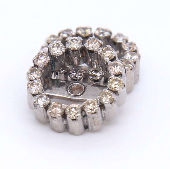 Dazzling White Gold Diamond Halo Earrings Jackets