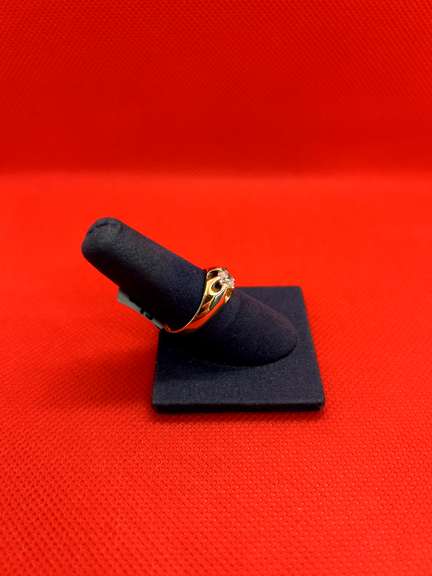 ELEGANT LADIES 14K YELLOW GOLD RING WITH 0.50 CARAT CENTER STONE