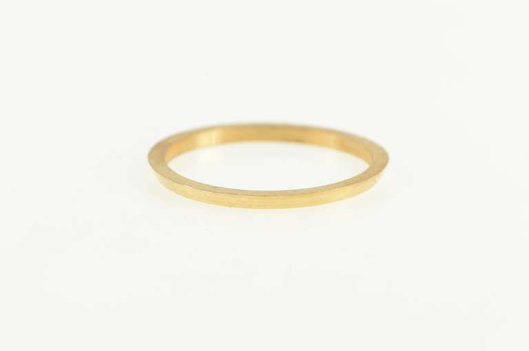 14K Yellow Gold 1.3mm Vintage NOS 1950's Stackable Band Ring