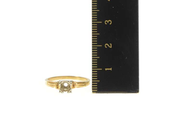 14K Yellow Gold Vintage NOS 1950's 4.4mm Engagement Setting Ring