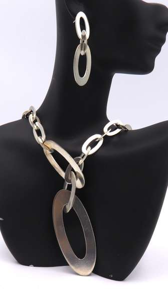 Taxco Vintage Rubi Ramirez Necklace and Matching Earrings