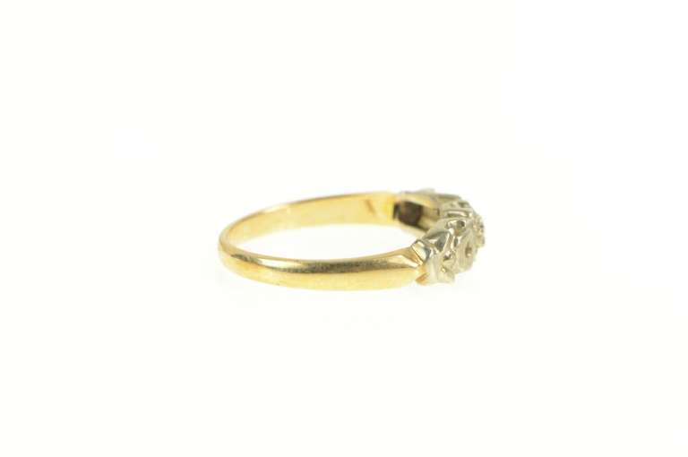 14K Yellow Gold Vintage NOS 1950's Setting Wedding Band Ring