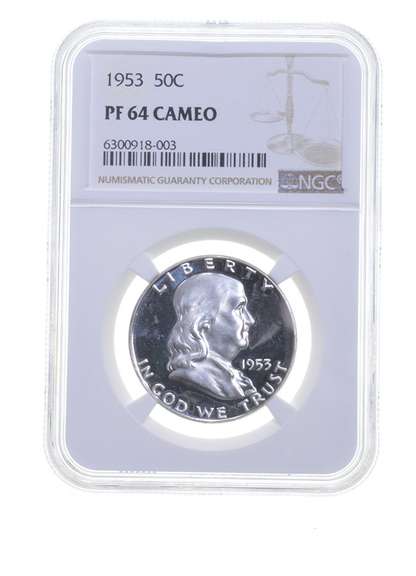 PF64 CAM 1953 Franklin Half Dollar - Graded NGC