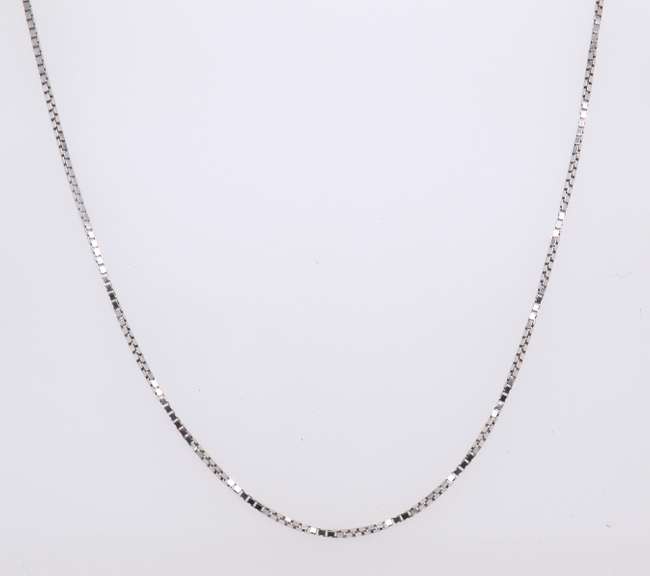Italian Sterling Silver Box Chain Necklace