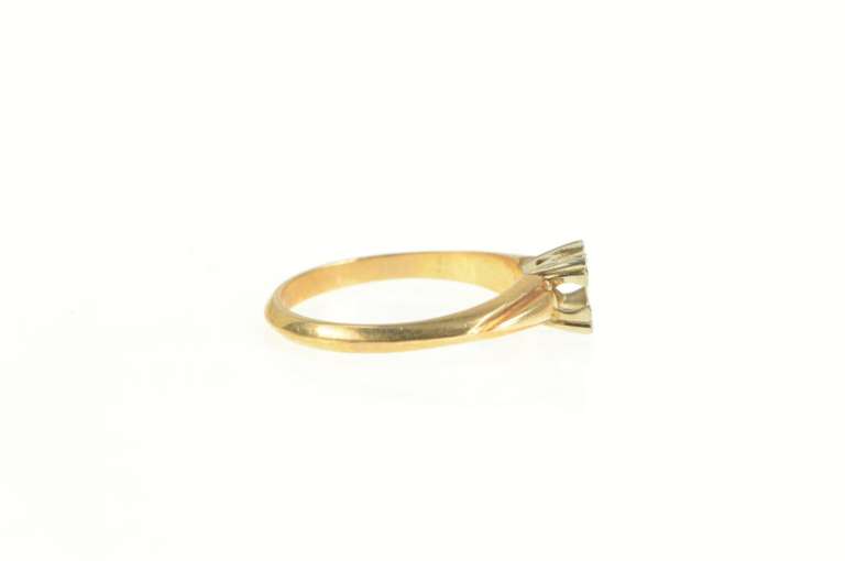 14K Yellow Gold Vintage NOS 1950's 4.4mm Engagement Setting Ring