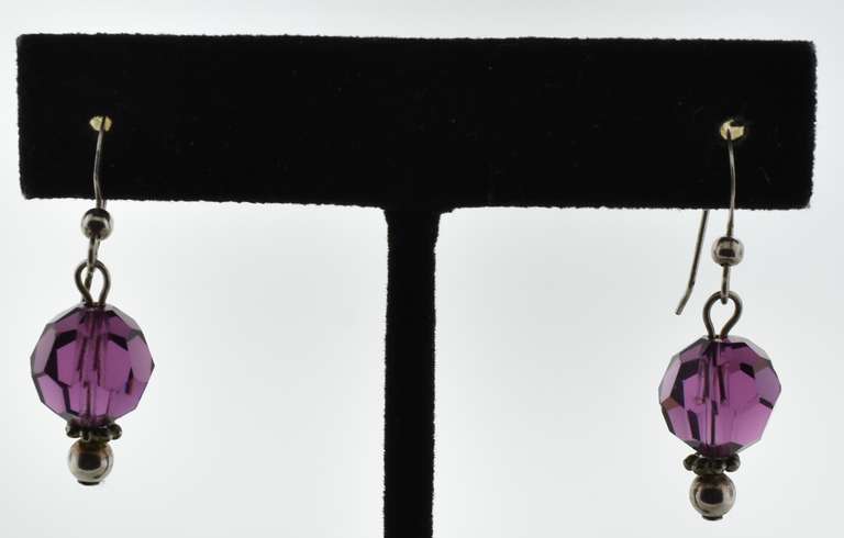 Purple Crystal Earrings