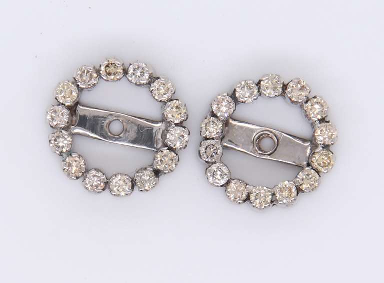Dazzling White Gold Diamond Halo Earrings Jackets