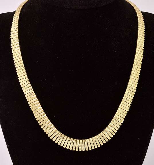 Gorgeous Fringe Link Necklace in 14K Yellow Gold