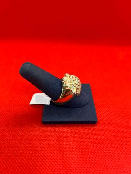 MENS 14K YELLOW GOLD RING WITH 2.00 CARAT OF DIAMOND