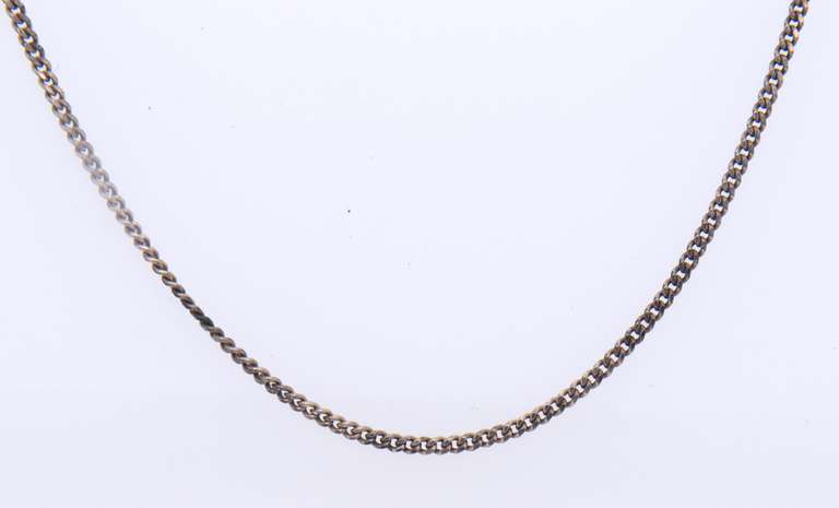 Vintage Sterling Silver Rolo Chain Necklace