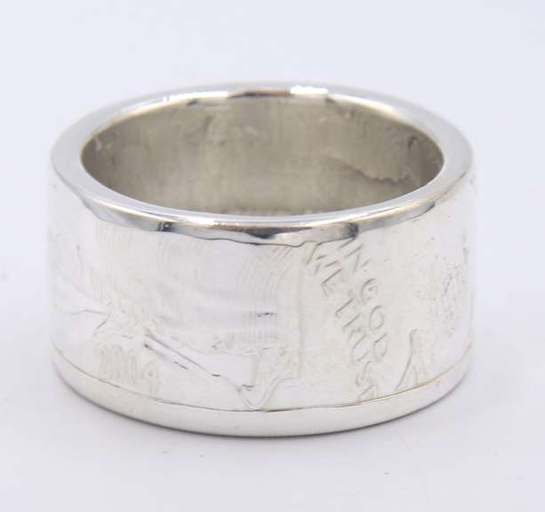 Sterling Silver Dollar Coin Ring