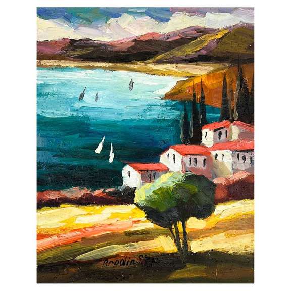 Brodinsky Original Oil on Canvas, Signed