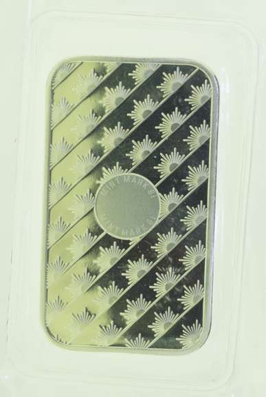 Sunshine Design 1 Troy oz .999 Fine Silver Bar sealed in plastic
