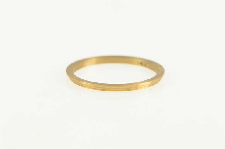 14K Yellow Gold Vintage NOS 1950's 1.4mm Stackable Band Ring