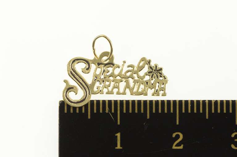 14K Yellow Gold Special Grandma Mother's Day Grammy Charm/Pendant