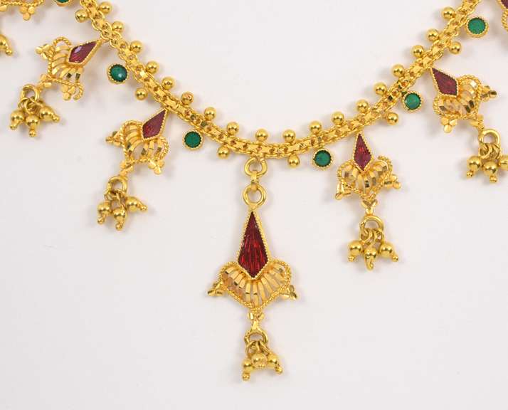 Exciting 22k Necklace with enamel