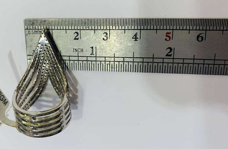 18kt Solid White Gold & Diamond Cocktail Ring