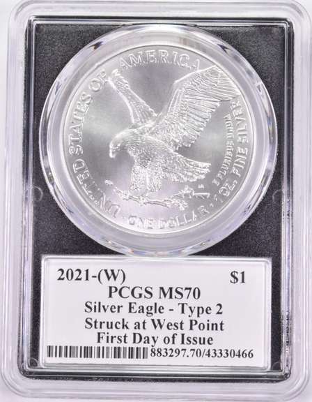 MS70 2021-(W) American Silver Eagle Type 2 FDOI Balan Signed - PCGS