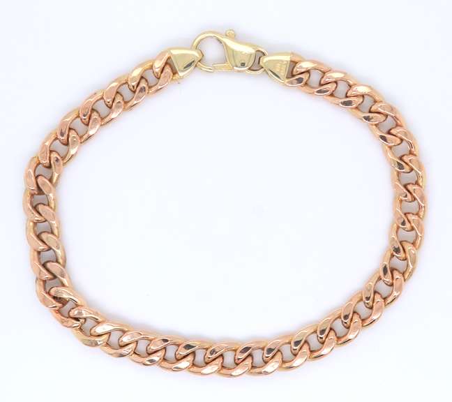 Simple Yellow Gold Curb Link Bracelet