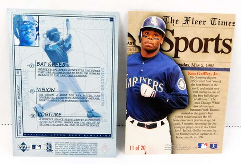 2 Ken Griffey, Jr. Baseball Cards