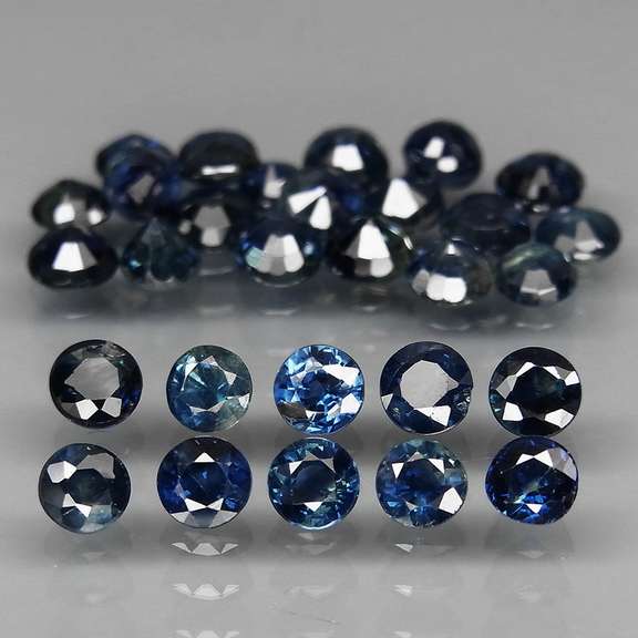 Heated only! 4.04ct blue green Sapphire set from