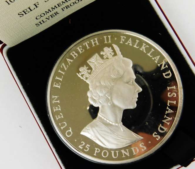 Falkland Islands Sterling Silver Proof Coin, 150 Grams