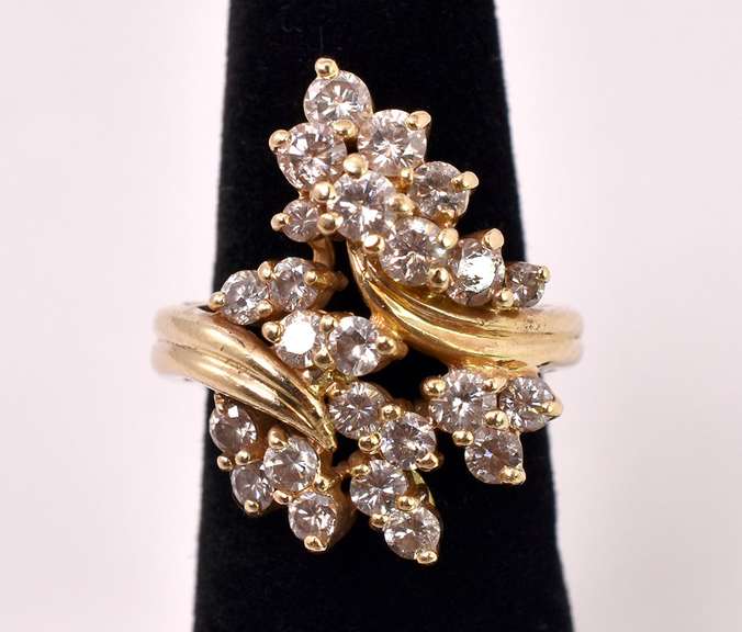 Fantastic Freestyle Diamond Ring in 14K Yellow Gold